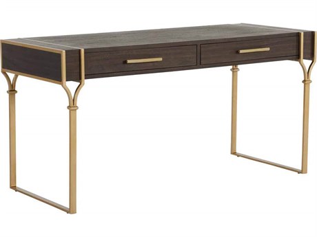 Gabby Salvador Brown Mindi Wood Writing Desk