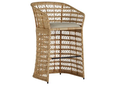 Gabby Libby Natural Rattan Upholstered Bar Stool