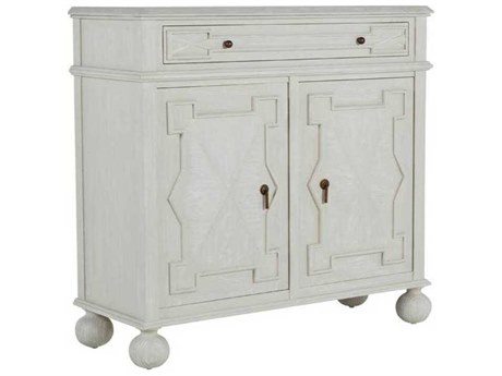 Gabby Ezekiel Cerused White Mindi Wood Accent Cabinet