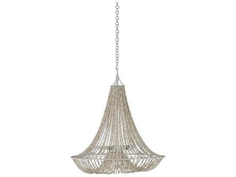 Gabby Elisa 5-Light Coral White Silver Traditional Geometric Round Chandelier