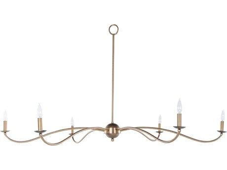 Gabby Irvine 6-Light Rubbed Bronze Antique Brass Candelabra Chandelier