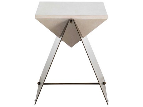 Gabby Cornet Rectangular Wood Cerused White End Table