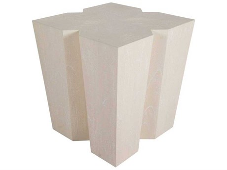 Gabby Arthur Wood Cerused White End Table