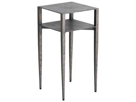 Gabby Nightingale Square Metal Antique Nickel End Table