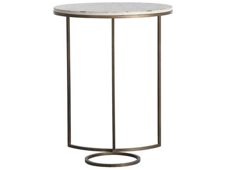 Gabby Emma Round Wood Bone Ivory End Table