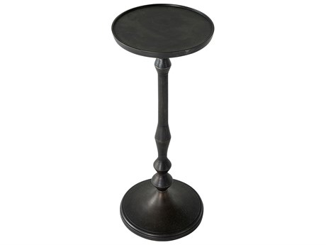 Gabby Dario Round Metal Heavy Cast Bronze End Table
