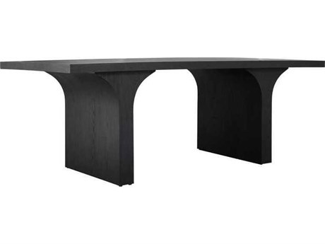 Gabby Miera Rectangular Wood Brushed Black Dining Table