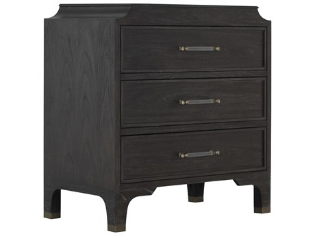 Gabby Alexandra 3-Drawers Brown Mindi Wood Nightstand