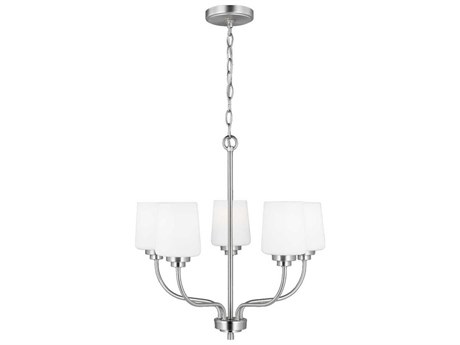 Generation Lighting Windom 5-Light Brushed Nickel Glass Chandelier
