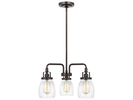 Generation Lighting Belton 3-Light Bronze Glass Chandelier