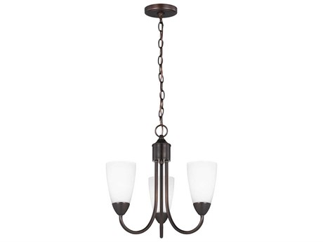 Generation Lighting Seville 3-Light Bronze Glass Bell Chandelier