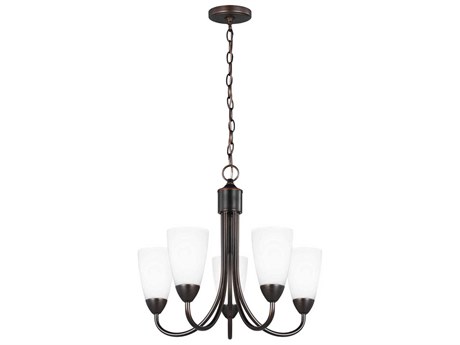Generation Lighting Seville 5-Light Bronze Glass Bell Chandelier