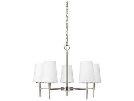 Generation Lighting Driscoll 5-Light Brushed Nickel Glass Chandelier