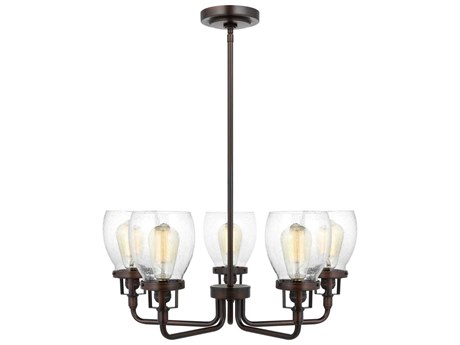Generation Lighting Belton 5-Light Bronze Glass Bell Chandelier
