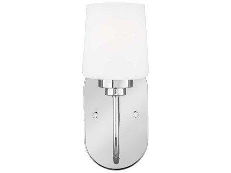 Generation Lighting Windom 1-Light Chrome Glass Wall Sconce
