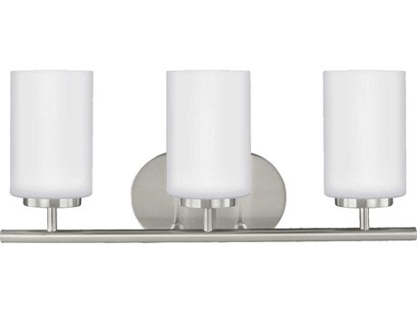 Generation Lighting Oslo 3-Light Brushed Nickel Glass Vanity Light