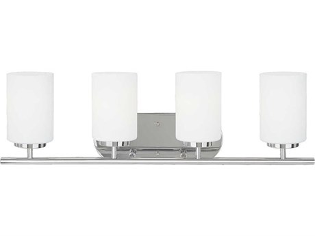 Generation Lighting Oslo 4-Light Chrome Glass Vanity Light