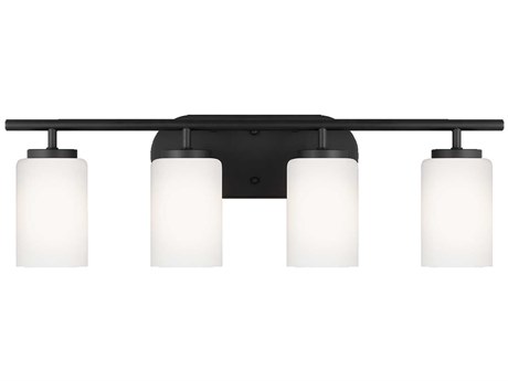 Generation Lighting Oslo 4-Light Midnight Black Glass Vanity Light