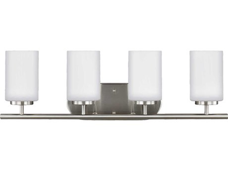 Generation Lighting Oslo 4-Light Brushed Nickel Glass Vanity Light