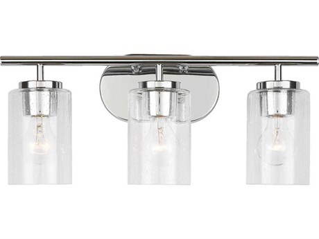 Generation Lighting Oslo 3-Light Chrome Glass Vanity Light