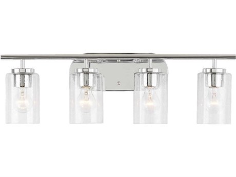 Generation Lighting Oslo 4-Light Chrome Glass Vanity Light