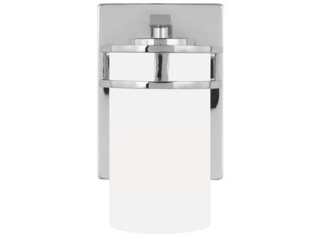Generation Lighting Robie 1-Light Chrome Glass Wall Sconce