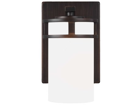 Generation Lighting Robie 1-Light Bronze Glass Wall Sconce
