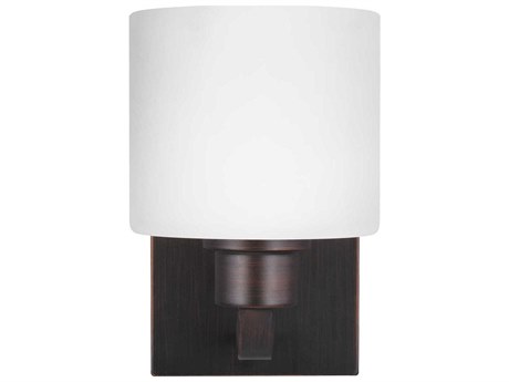 Generation Lighting Canfield 1-Light Bronze Glass Wall Sconce