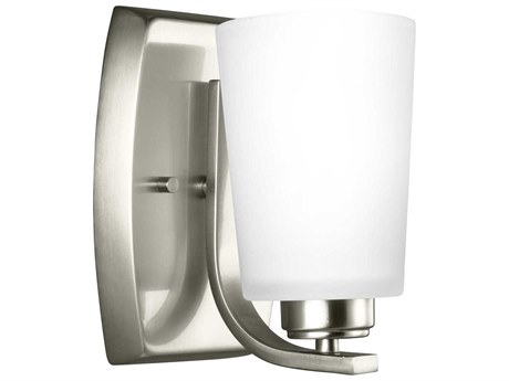 Generation Lighting Franport 1-Light Brushed Nickel Glass Wall Sconce