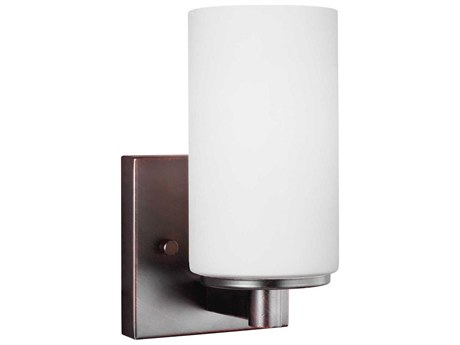Generation Lighting Hettinger 1-Light Bronze Glass Wall Sconce