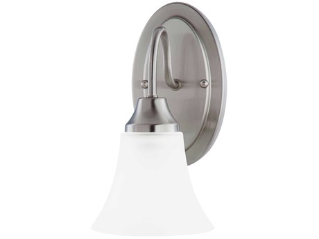 Generation Lighting Holman 1-Light Brushed Nickel Glass Wall Sconce