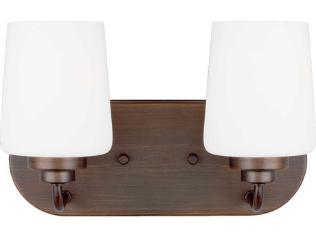 Generation Lighting Windom 2-Light Bronze Glass Vanity Light