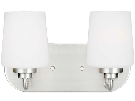 Generation Lighting Windom 2-Light Brushed Nickel Glass Vanity Light