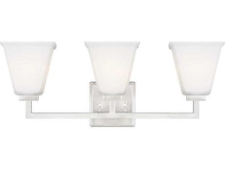 Generation Lighting Ellis Harper 3-Light Brushed Nickel Glass Vanity Light