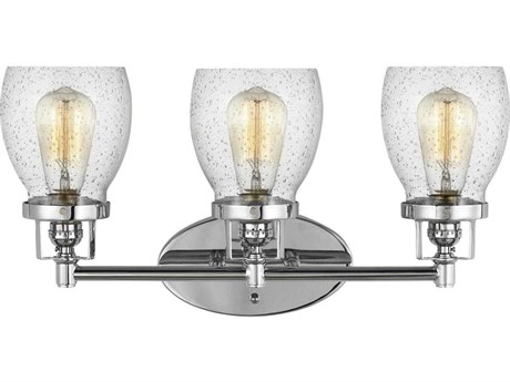 Generation Lighting Belton 3-Light Chrome Glass Vanity Light