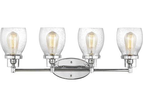 Generation Lighting Belton 4-Light Chrome Glass Vanity Light