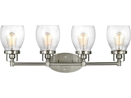 Generation Lighting Belton 4-Light Brushed Nickel Glass Vanity Light