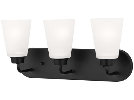 Generation Lighting Kerrville 3-Light Midnight Black Vanity Light
