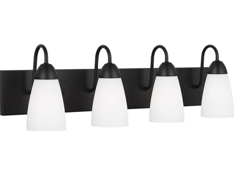 Generation Lighting Seville 4-Light Midnight Black Vanity Light
