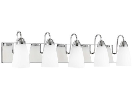 Generation Lighting Seville 5-Light Chrome Glass Vanity Light