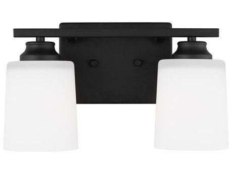 Generation Lighting Vinton 2-Light Midnight Black Vanity Light