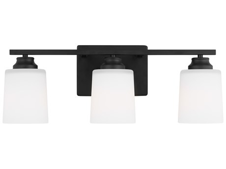 Generation Lighting Vinton 3-Light Midnight Black Vanity Light