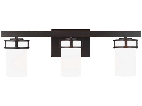 Generation Lighting Robie 3-Light Bronze Glass Vanity Light