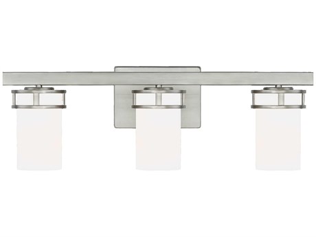 Generation Lighting Robie 3-Light Brushed Nickel Glass Vanity Light