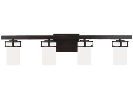 Generation Lighting Robie 4-Light Bronze Glass Vanity Light