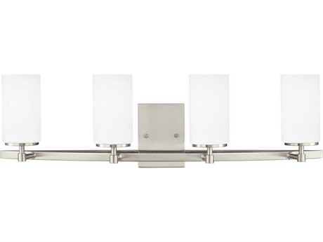 Generation Lighting Alturas 4-Light Brushed Nickel Glass Vanity Light