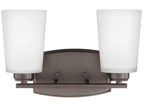 Generation Lighting Franport 2-Light Bronze Glass Vanity Light