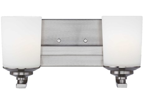 Generation Lighting Kemal 2-Light Brushed Nickel Glass Vanity Light