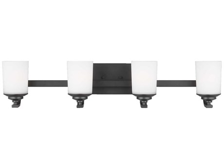 Generation Lighting Kemal 4-Light Midnight Black Glass Vanity Light