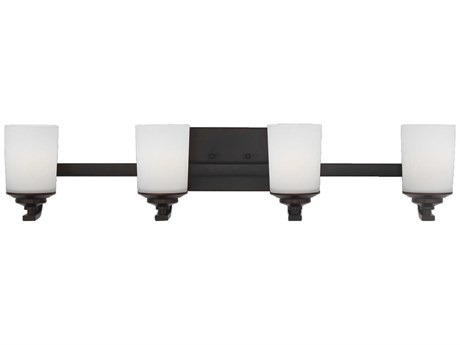 Generation Lighting Kemal 4-Light Bronze Glass Vanity Light